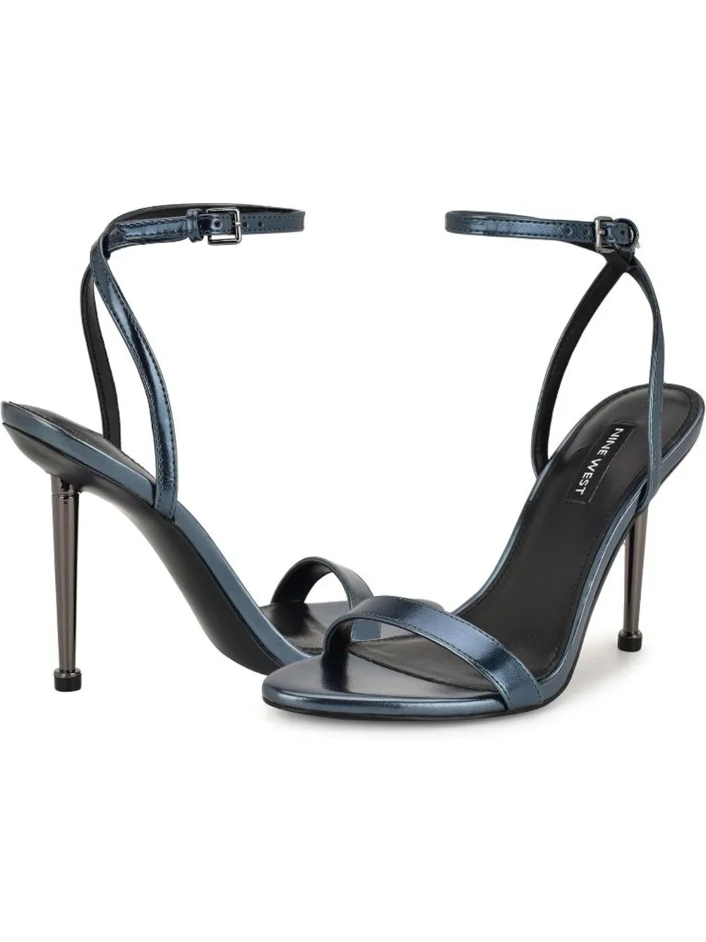 Women's Teal Blue Open Toe Ankle Strap Reina Style Lightweight Heel Sandal Shoes